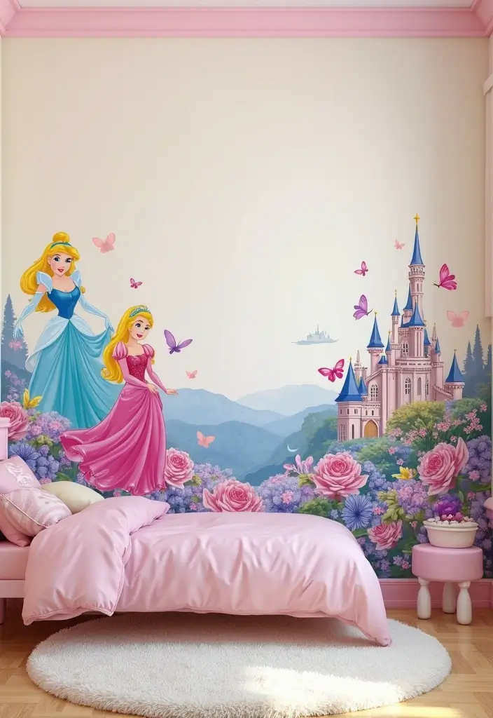25 Disney Princess Bedroom Ideas That Feel Magical and Sweet - 19. Spellbinding Wall Stickers