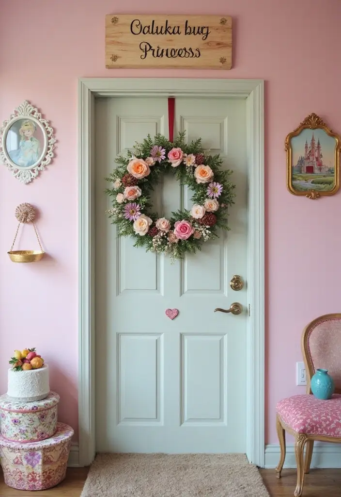 25 Disney Princess Bedroom Ideas That Feel Magical and Sweet - 24. Themed Door Decor