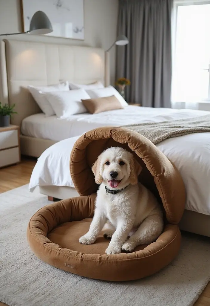 25 Dog Bed Ideas for Bedroom That Look Cute and Functional - 15. Luxury Pet Bed with Storage