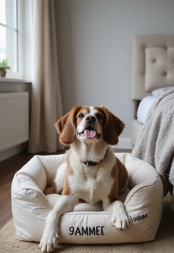 25 Dog Bed Ideas for Bedroom That Look Cute and Functional - 16. Personalised Dog Bed