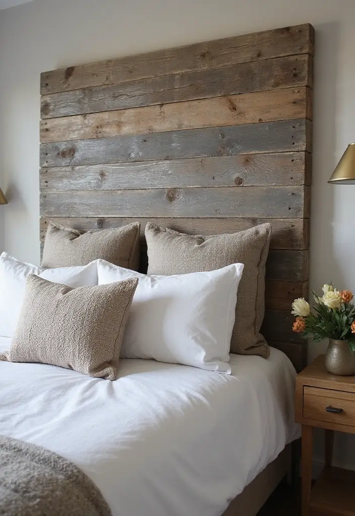 25 Grey Headboard Bedroom Ideas That Feel Classy and Versatile - 3. Rustic Grey Retreat