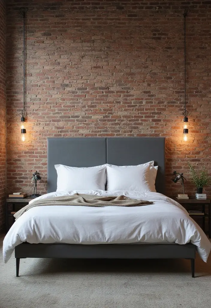 25 Grey Headboard Bedroom Ideas That Feel Classy and Versatile - 4. Industrial Edge