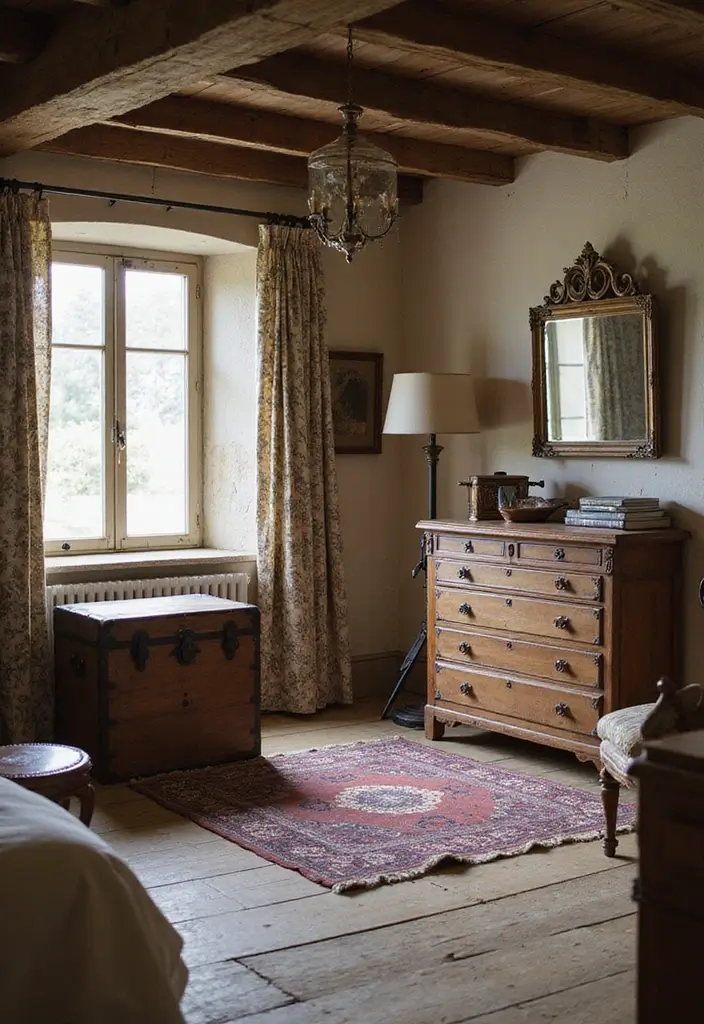 25 Joanna Gaines Bedroom Ideas That Feel Farmhouse & Cozy - 2. Vintage Finds