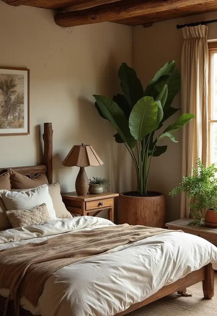 25 Joanna Gaines Bedroom Ideas That Feel Farmhouse & Cozy - 6. Earthy Accents