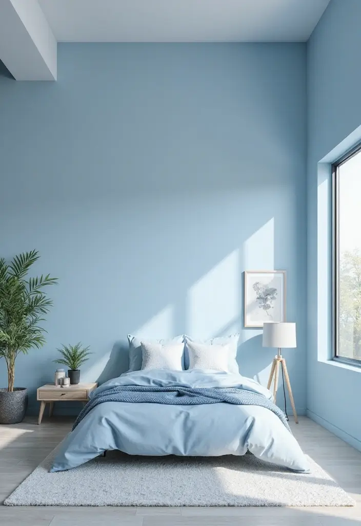 25 Light Blue Aesthetic Bedroom Ideas That Feel Fresh and Clean - 20. Clean Lines
