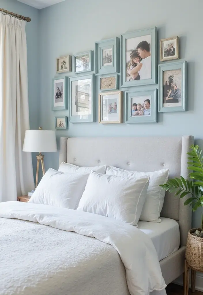 25 Light Blue Aesthetic Bedroom Ideas That Feel Fresh and Clean - 25. Personal Touches