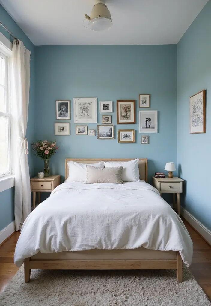 25 Light Blue Wall Bedroom Ideas That Make Spaces Feel Open - 25. Personal Touches
