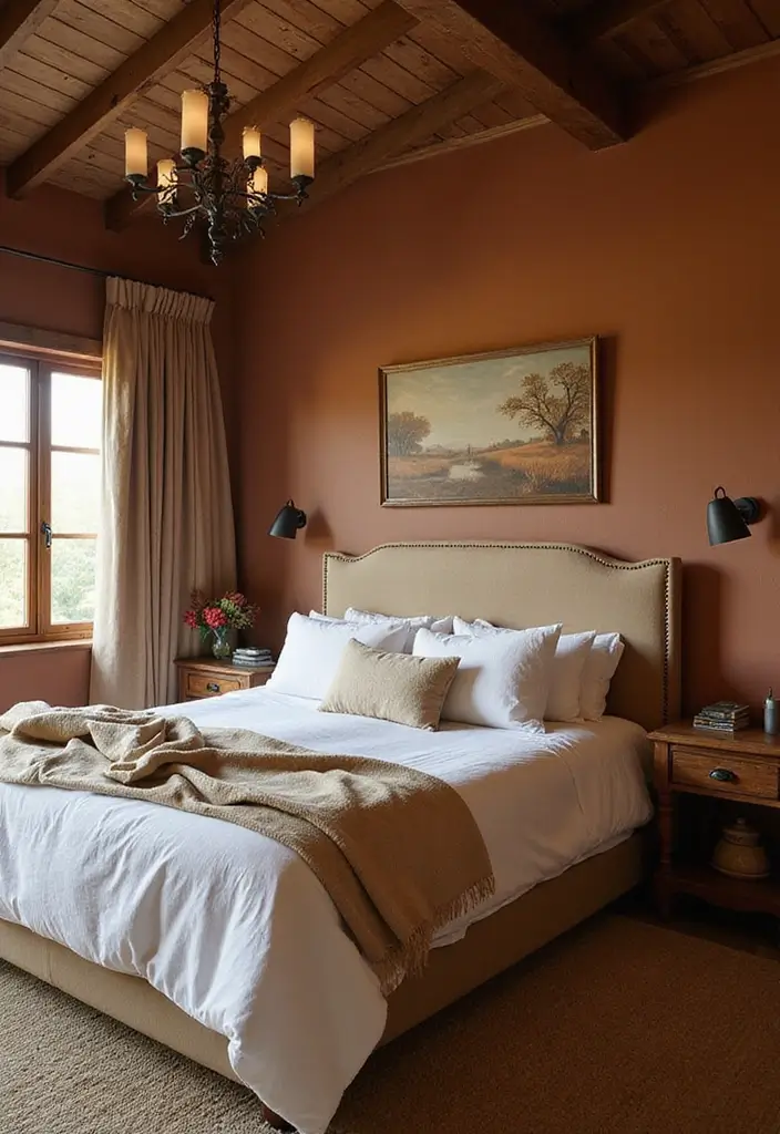 25 Paint Ideas for Bedroom That Completely Transform Your Space - 22. Rustic Walnut Brown