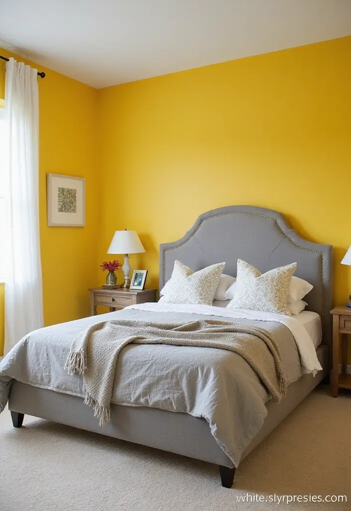 25 Paint Ideas for Bedroom That Completely Transform Your Space - 23. Bright Lemon Yellow