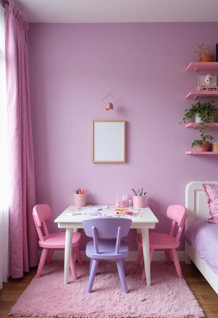 25 Pink and Purple Bedroom Ideas That Feel Fun and Dreamy - 11. Fun Play Areas