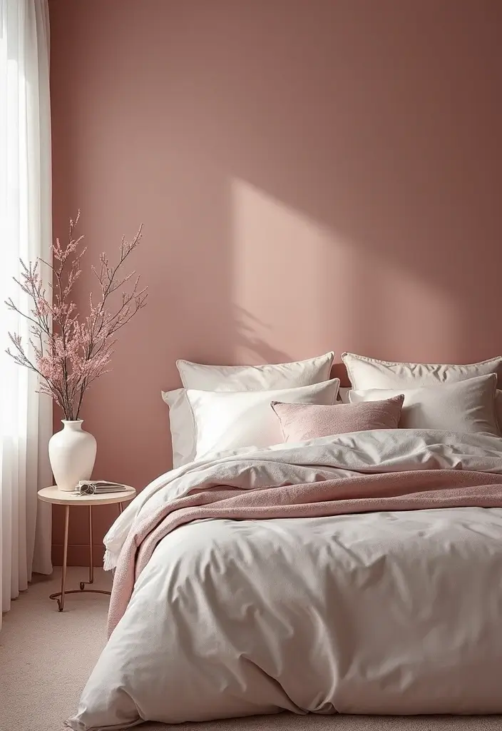 25 Room Painting Ideas Bedroom Aesthetic That Feel Calm & Trendy - 23. Elegant Dusty Rose