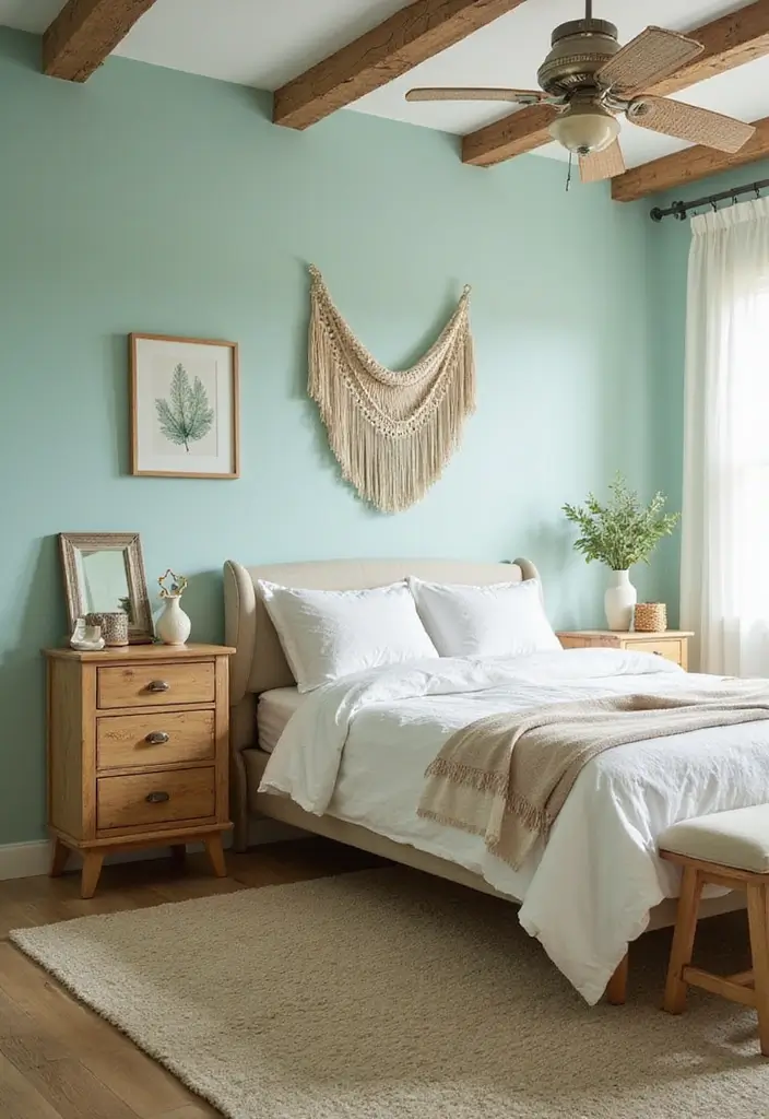 25 Room Painting Ideas Bedroom Aesthetic That Feel Calm & Trendy - 3. Serene Seafoam Green