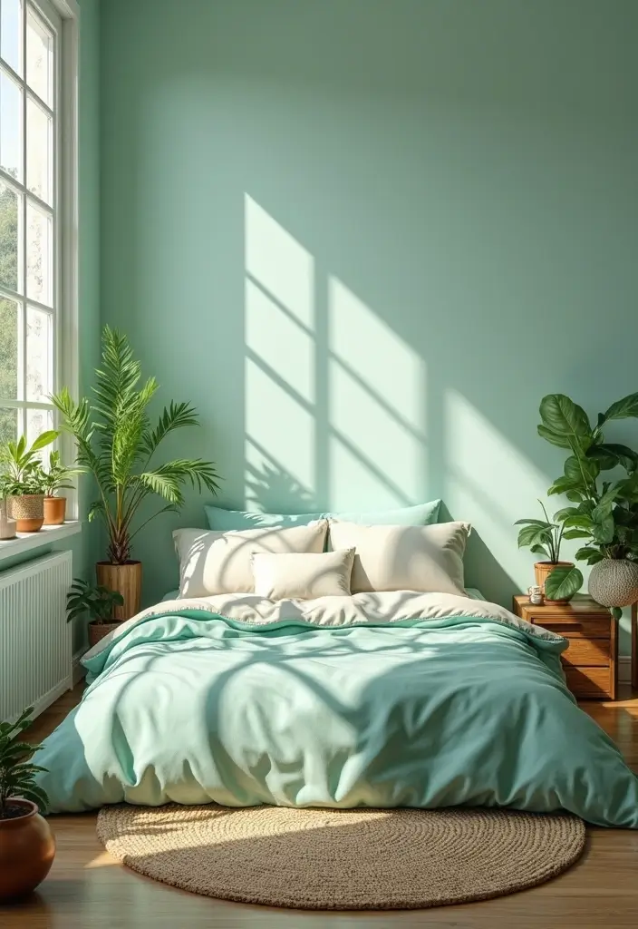25 Room Painting Ideas Bedroom Aesthetic That Feel Calm & Trendy - 6. Soft Mint Green