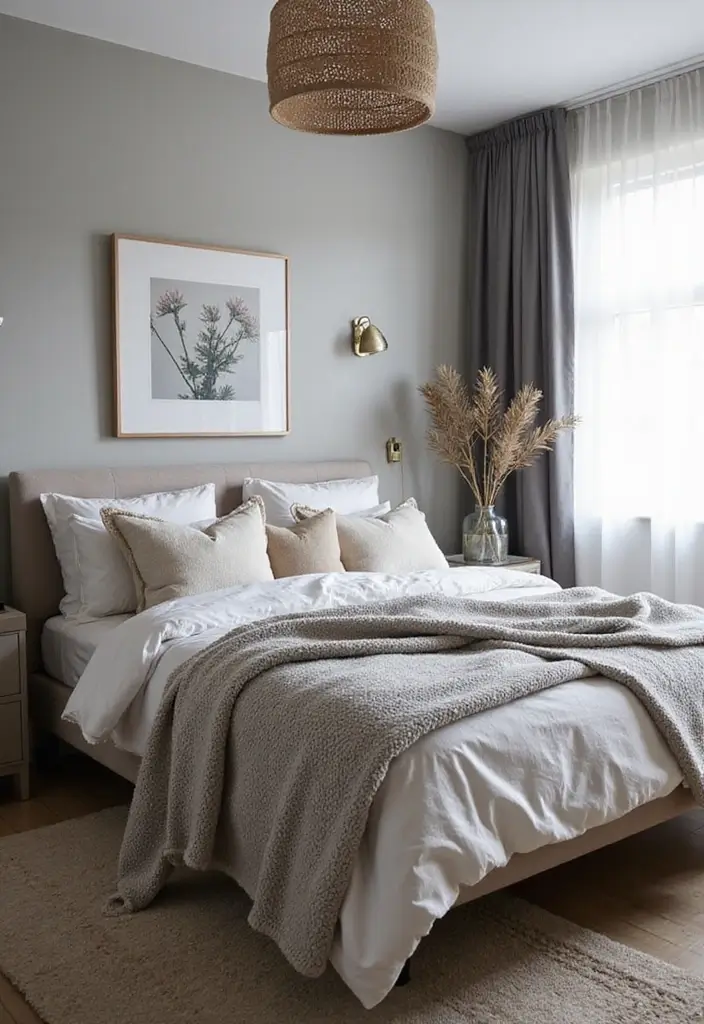 25 Room Painting Ideas Bedroom Aesthetic That Feel Calm & Trendy - 9. Timeless Soft Gray