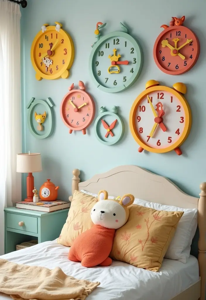 25 Toca Boca House Ideas Free Bedroom That Are Cute & Creative - 24. Fun Wall Clocks