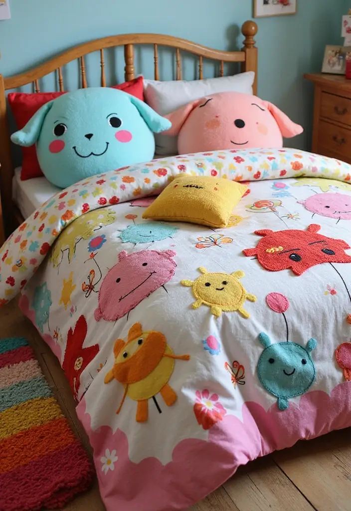 25 Toca Boca House Ideas Free Bedroom That Are Cute & Creative - 4. Playful Bedding Sets