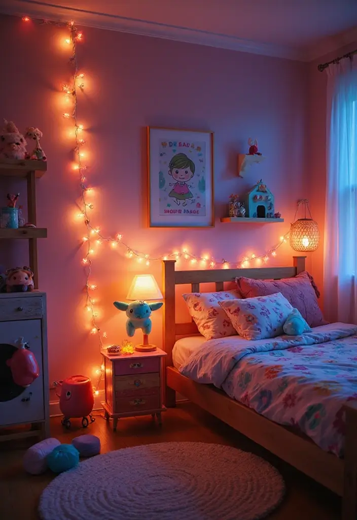25 Toca Boca House Ideas Free Bedroom That Are Cute & Creative - 7. Creative Lighting Options