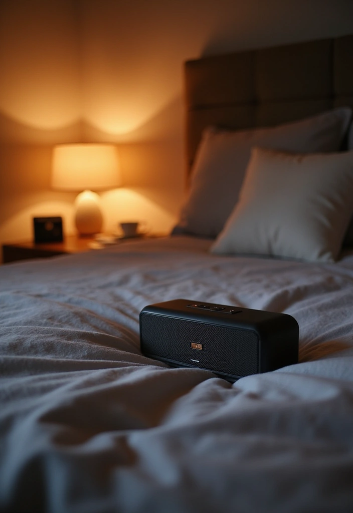 30 Bedroom Photoshoot Ideas Night That Feel Cozy & Romantic - 8. Ambient Soundscapes