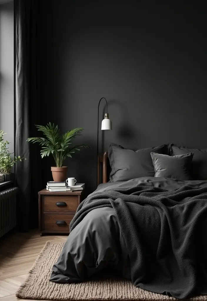 30 Black Aesthetic Bedroom Ideas That Are Sleek and Stylish - 10. Personal Touches