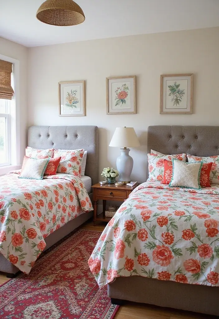 30 Bloxburg Twin Bedroom Ideas That Are Cute & Compact - 5. Fun Patterns and Textures
