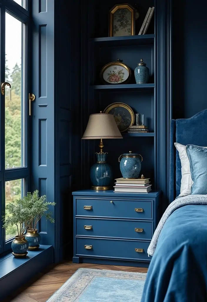 30 Blue Velvet Bedroom Ideas That Exude Luxury and Texture - 27. Blue Velvet Souvenirs