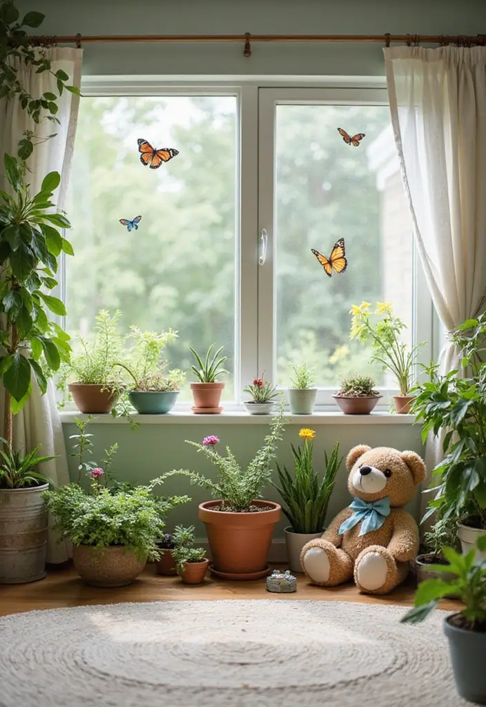 30 Butterfly Wall Decor Bedroom Ideas That Look Whimsical & Lovely - 20. Butterfly Garden Inspiration