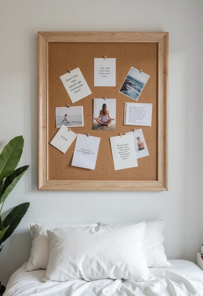 30 Cork Board Ideas for Bedroom Aesthetic That Inspire You Daily - 21. Mindfulness and Meditation Board