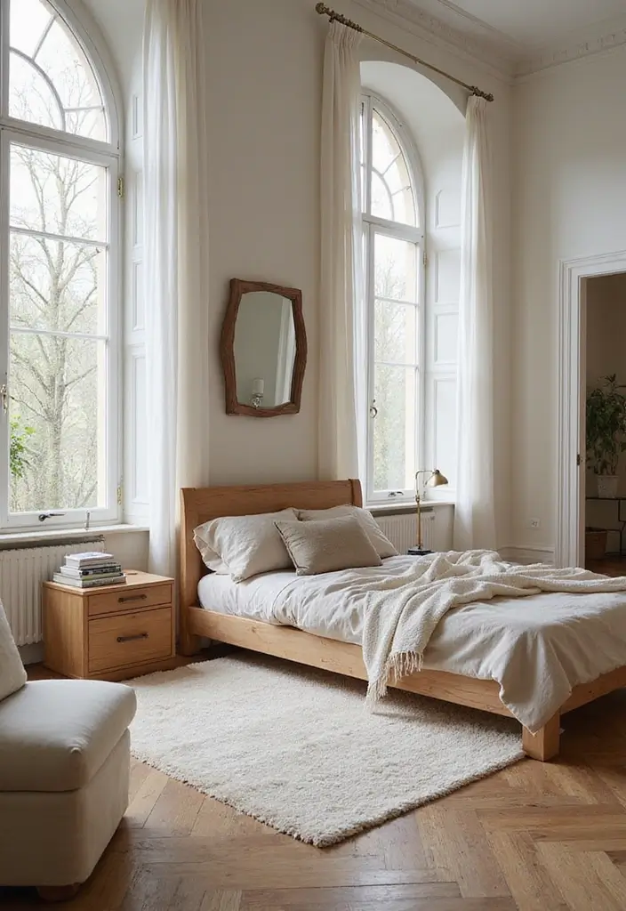 30 Dark Oak Bedroom Ideas That Bring Natural Warmth - 13. Embracing Natural Light