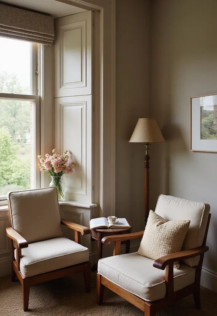 30 Dark Oak Bedroom Ideas That Bring Natural Warmth - 6. Cozy Dark Oak Accent Chairs