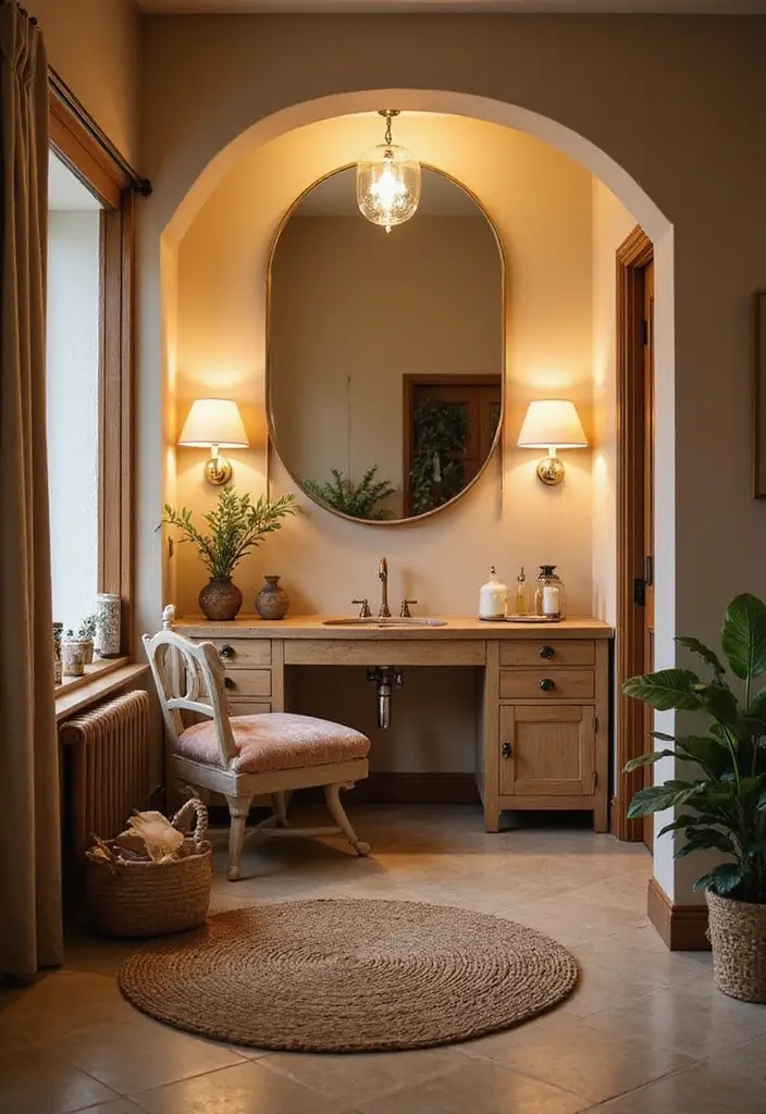 30 Floor Vanity Ideas Bedroom That Feel Functional & Glamorous - 29. Creating a Cozy Nook
