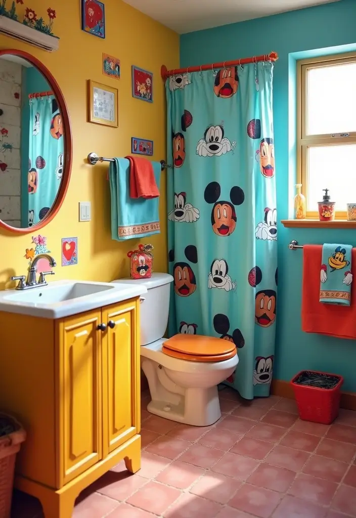 30 Mickey Mouse Bedroom Ideas That Bring Disney Magic Home - 20. Mickey Mouse Themed Bathroom Accessories