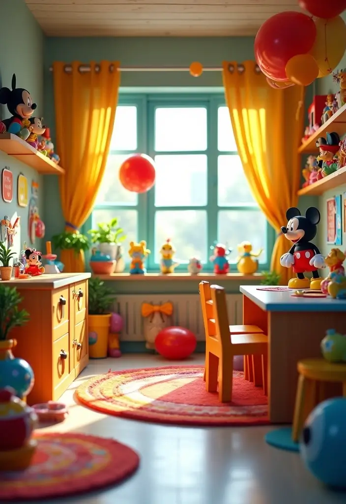30 Mickey Mouse Bedroom Ideas That Bring Disney Magic Home - 22. Mickey Mouse Themed Playroom Area