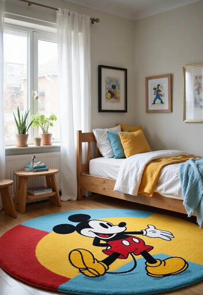30 Mickey Mouse Bedroom Ideas That Bring Disney Magic Home - 3. Mickey Mouse Rugs