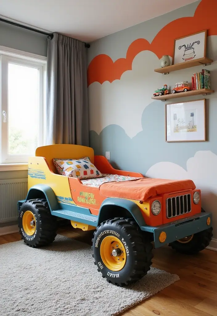 30 Monster Truck Bedroom Ideas That Kids Will Go Crazy For - 10. Innovative Bed Designs