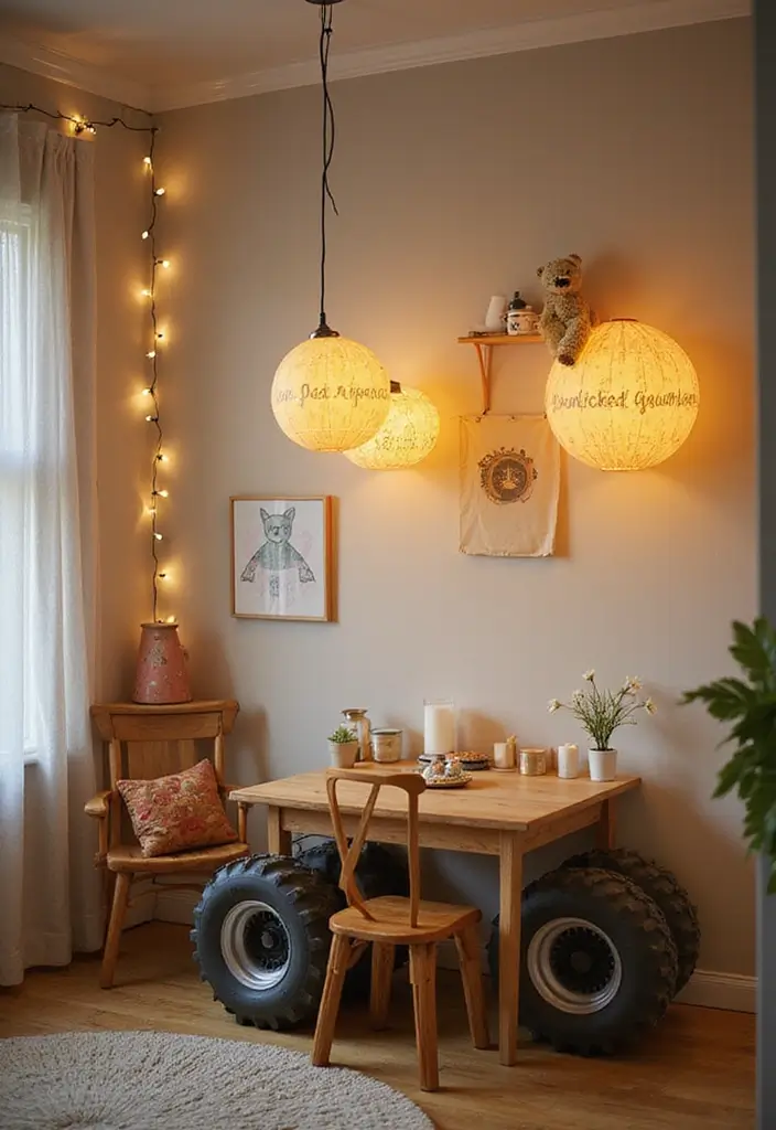 30 Monster Truck Bedroom Ideas That Kids Will Go Crazy For - 4. Creative Lighting Fixtures