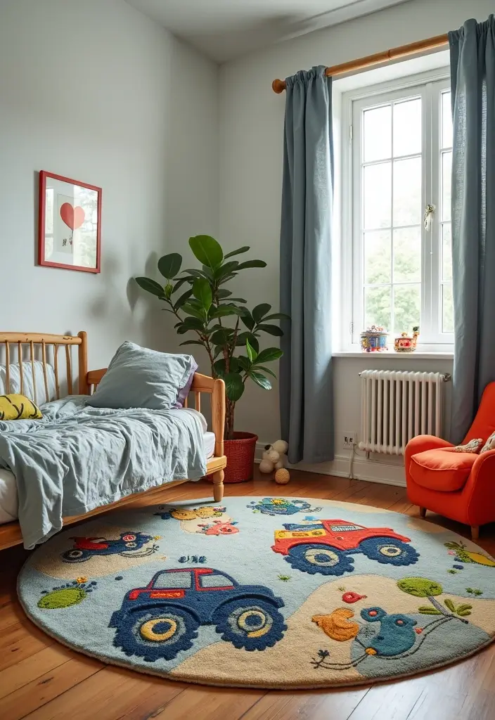 30 Monster Truck Bedroom Ideas That Kids Will Go Crazy For - 6. Themed Area Rugs