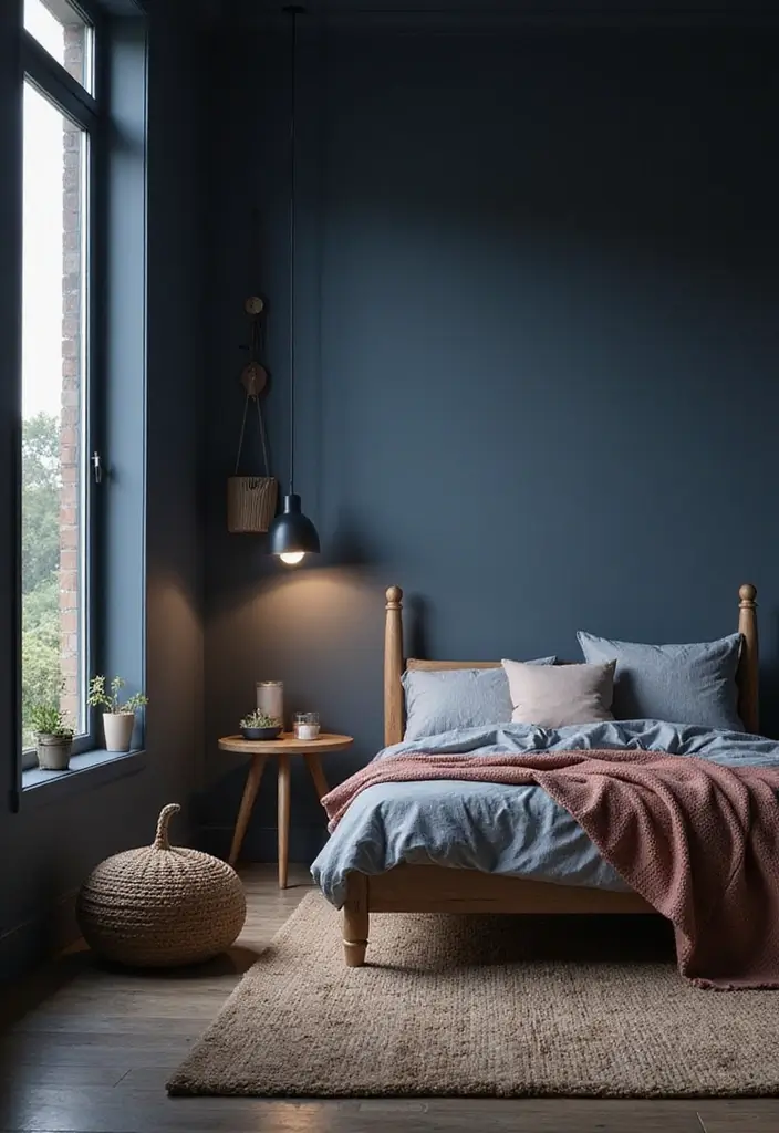 30 Room Painting Ideas Bedroom Creativity That Add Unique Charm - 23. Midnight Blue for a Cozy Retreat