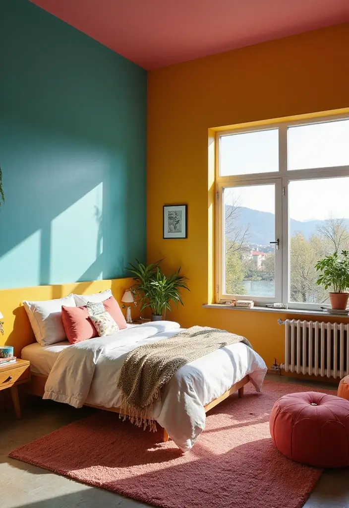 30 Room Painting Ideas Bedroom Creativity That Add Unique Charm - 29. Unexpected Color Combinations