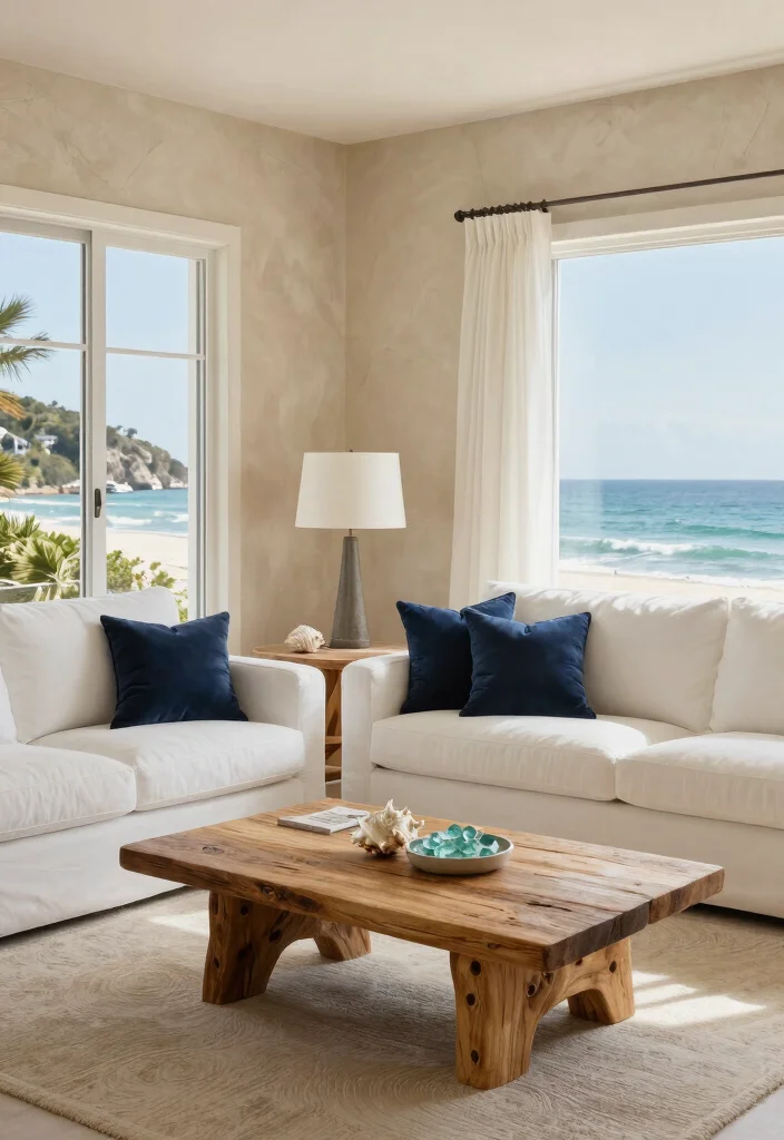 15 Asian Paints Textured Walls Living Room Ideas for an Elegant Finish - 13. Coastal Textured Walls 1