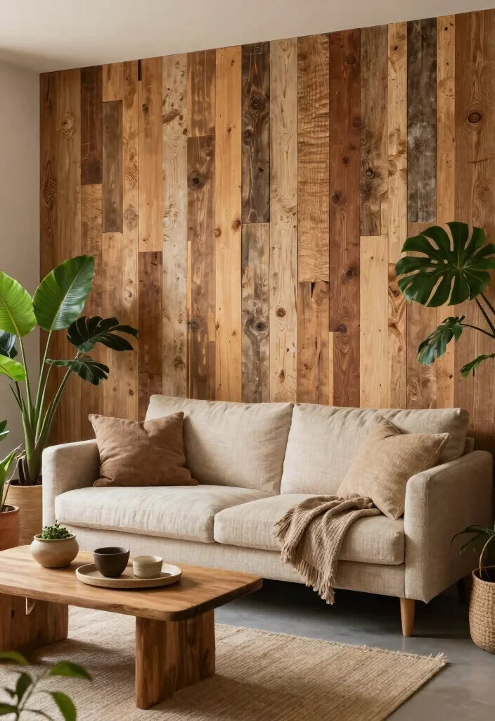 15 Asian Paints Textured Walls Living Room Ideas for an Elegant Finish - 15. Eco-friendly Textured Walls 1