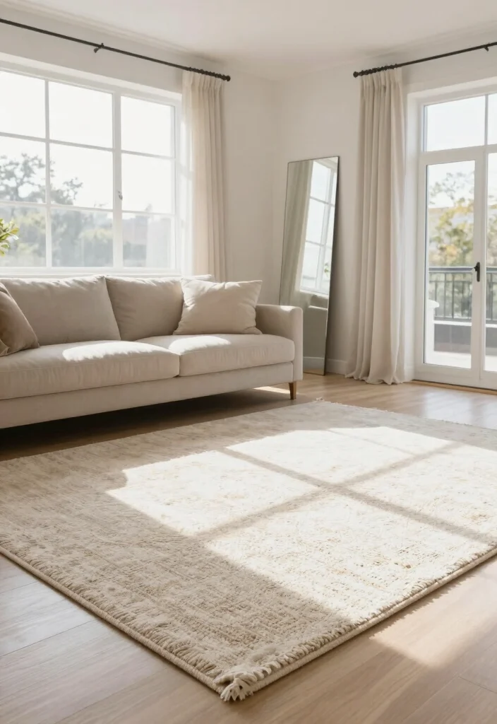 15 Berber Rug Living Room Ideas: Cozy Textured Style - 13. Enhancing Natural Light 1