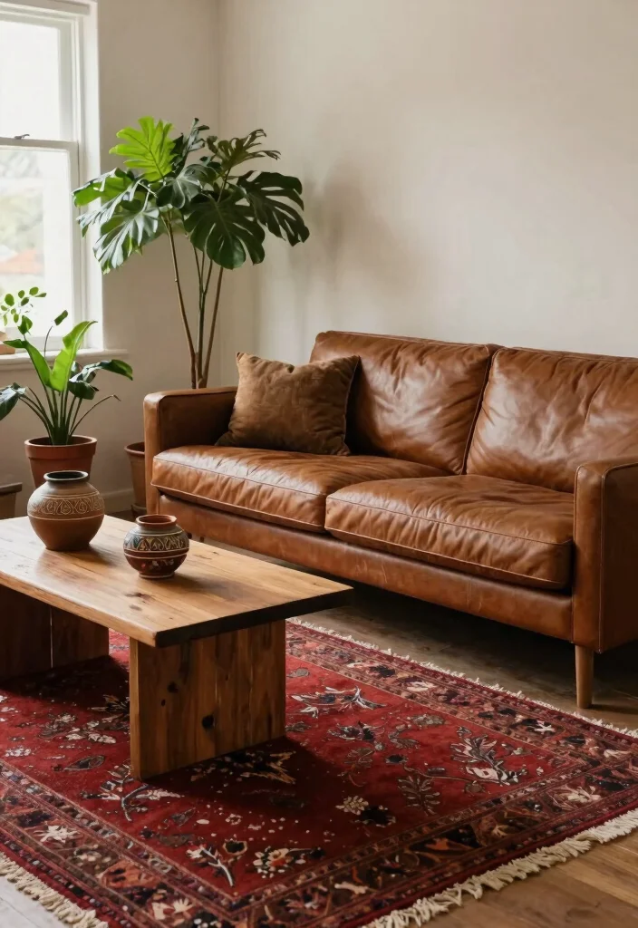 15 Berber Rug Living Room Ideas: Cozy Textured Style - 2. Embracing Earthy Tones 1