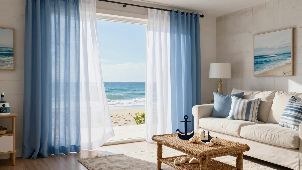 15 Blue and White Curtains Living Room Ideas Fresh Coastal Vibes
