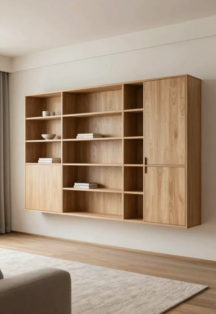 15 Empty Wall Living Room Ideas: Creative Decorating Solutions - 13. Modular Wall Units 1