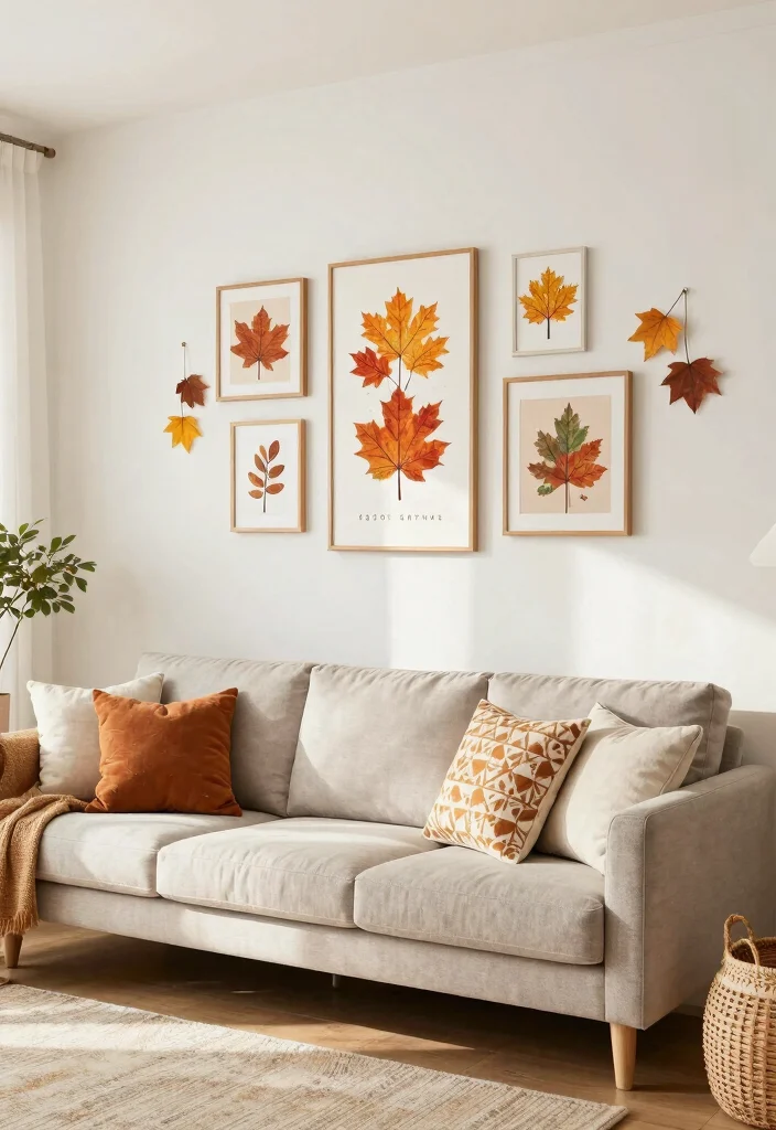 15 Empty Wall Living Room Ideas: Creative Decorating Solutions - 15. Seasonal Decor Swaps 1