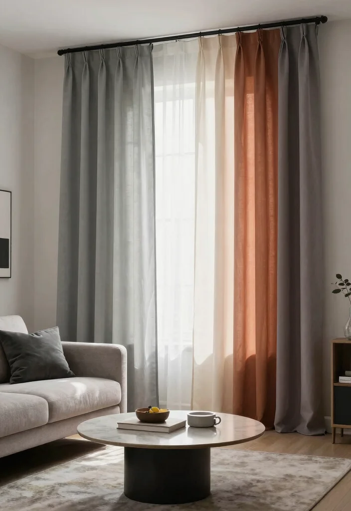 15 Ikea Curtains Living Room Ideas Affordable and Stylish - 10. Creative Curtain Panels 1