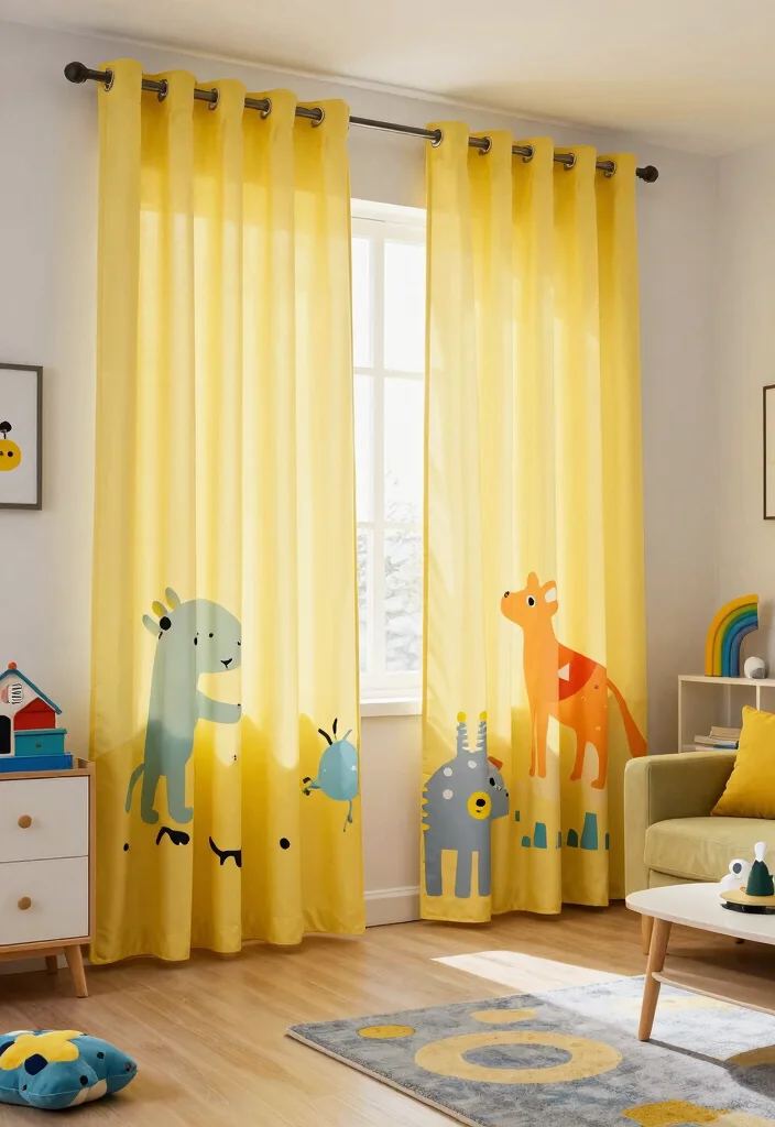 15 Ikea Curtains Living Room Ideas Affordable and Stylish - 12. Kids' Corner 1