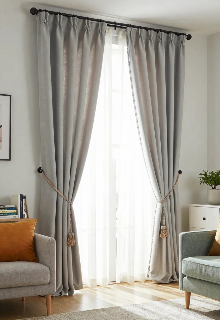 15 Ikea Curtains Living Room Ideas Affordable and Stylish - 7. Smart Use of Tiebacks 1