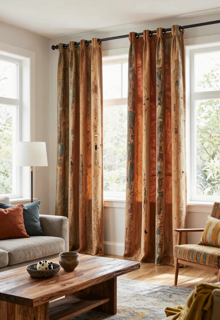15 Ikea Curtains Living Room Ideas Affordable and Stylish - 8. Upcycled Curtain Rods 1