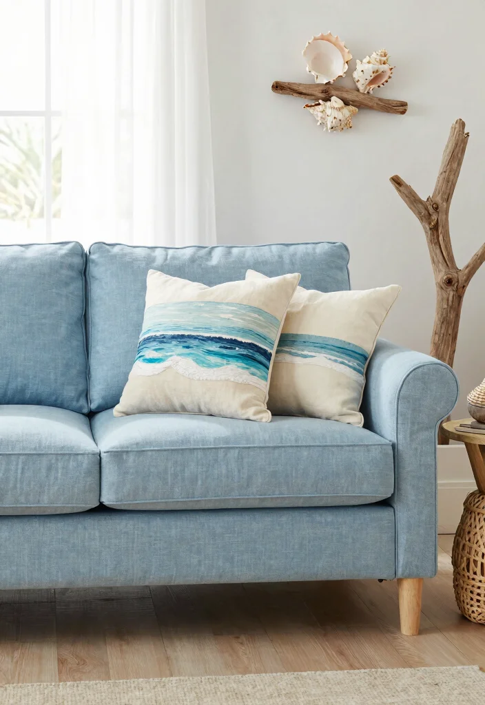 15 Linen Sofa Living Room Ideas for a Relaxed Natural Style - 11. Beachy Coastal Retreat 1